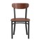 Emma and Oliver Yara Industrial Dining Chair with Rolled Steel Frame and Solid Wood Seat - 500 lbs. Static Weight Capacity